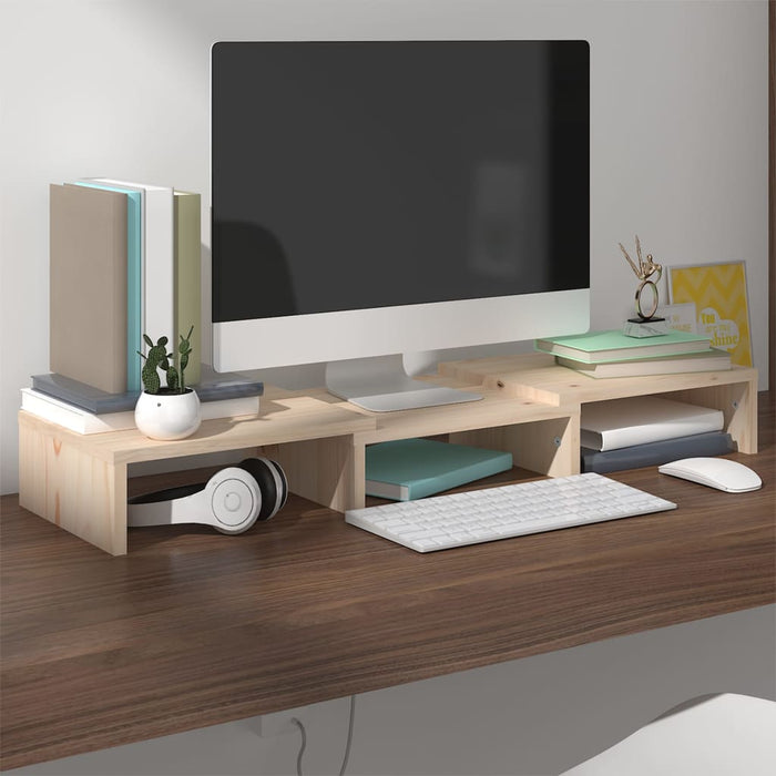 Stand pentru monitor, 60x24x10,5 cm, lemn masiv de pin WALTI