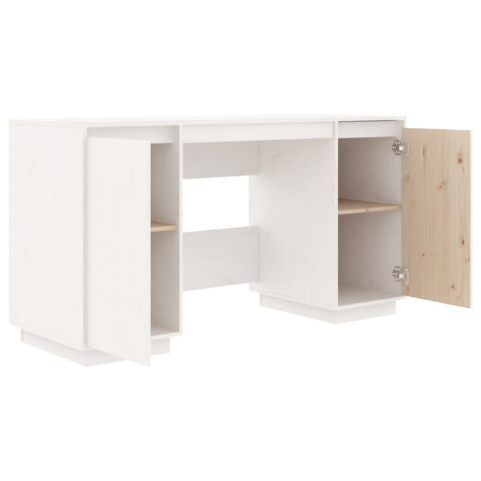 Birou, alb, 140x50x75 cm, lemn masiv de pin - WALTI WALTI
