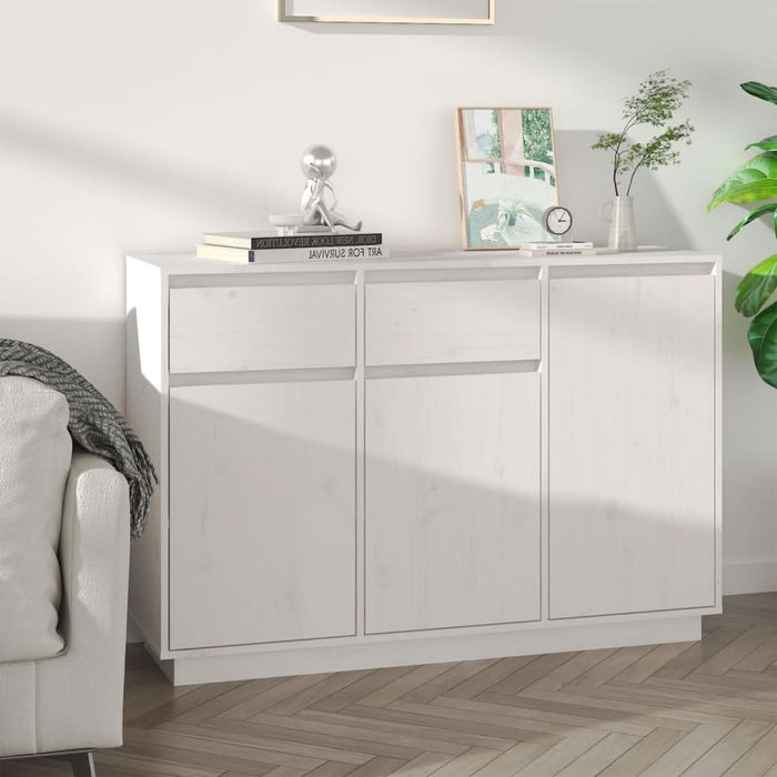 Servantă, alb, 110x34x75 cm, lemn masiv de pin - WALTI WALTI