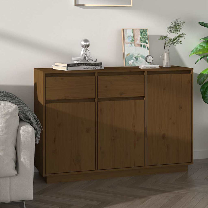 Dulap, maro miere, 110x34x75 cm, lemn masiv de pin WALTI