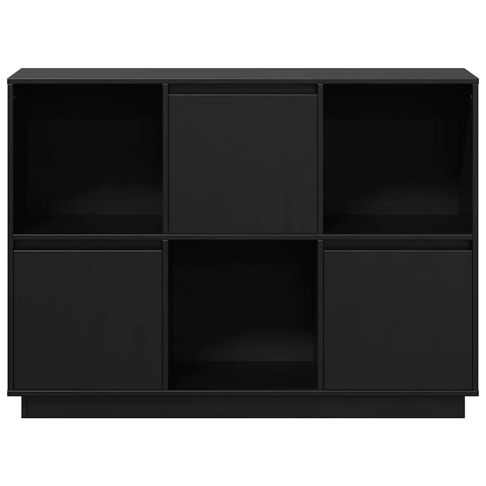 Servantă, negru, 110,5x35x80 cm, lemn masiv de pin WALTI
