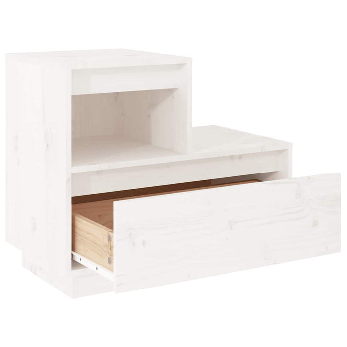Noptiere, 2 buc., alb, 60x34x51 cm, lemn masiv de pin - WALTI WALTI