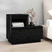 Noptiere, 2 buc, negru, 60x34x51 cm, lemn masiv de pin - WALTI WALTI