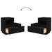 Noptiere, 2 buc, negru, 60x34x51 cm, lemn masiv de pin - WALTI WALTI