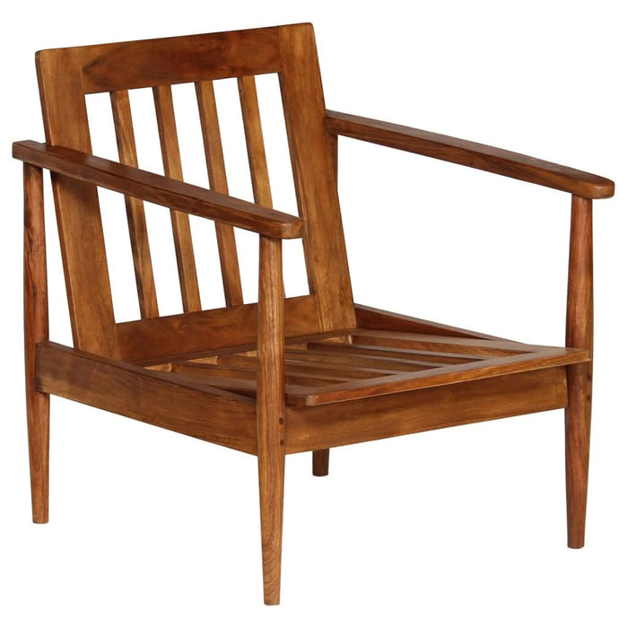 Set canapele, 2 piese, maro, piele naturală/lemn masiv acacia - WALTI WALTI