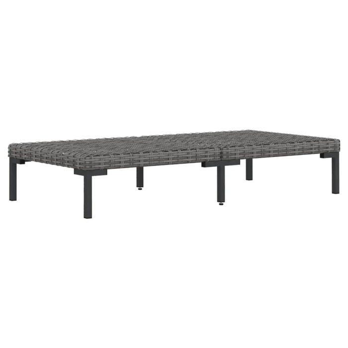 Set mobilier de grădină cu perne, 9 piese, gri închis poliratan WALTI