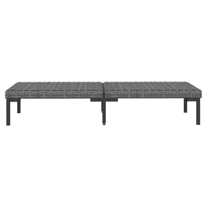 Set mobilier de grădină cu perne, 9 piese, gri închis poliratan WALTI