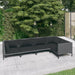 Set mobilier de grădină cu perne,5 piese, gri închis, poliratan - WALTI WALTI
