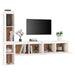 Comode TV, alb, 4 buc., lemn masiv de pin - WALTI WALTI