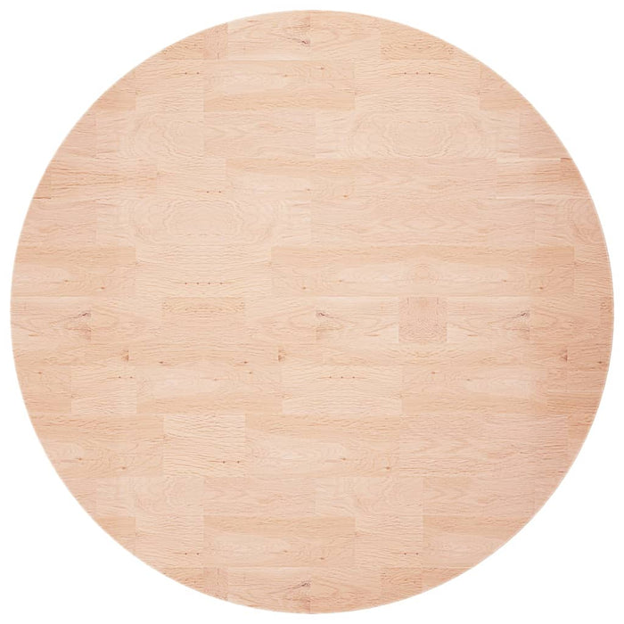 Blat de masă rotund, Ø80x1,5 cm, lemn masiv stejar netratat - WALTI WALTI