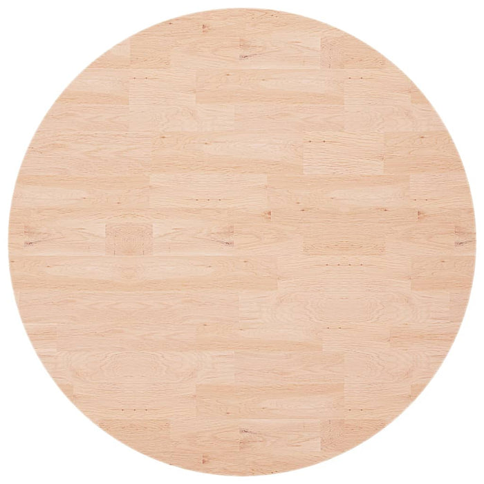 Blat de masă rotund, Ø90x1,5 cm, lemn masiv stejar netratat - WALTI WALTI