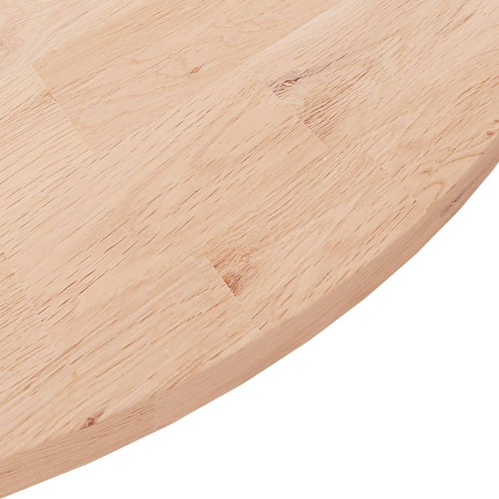 Blat de masă rotund, Ø90x1,5 cm, lemn masiv stejar netratat - WALTI WALTI