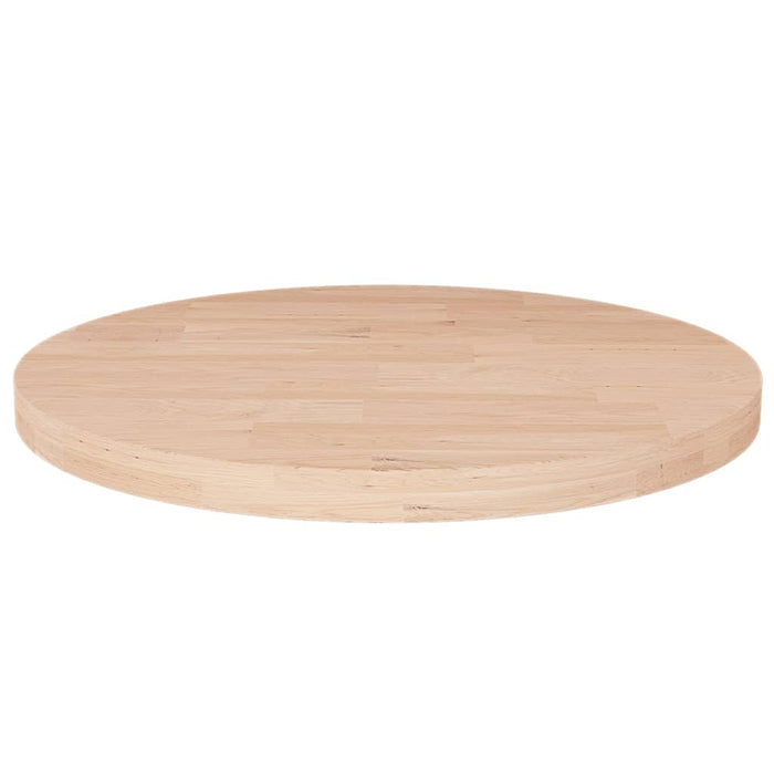 Blat de masă rotund, Ø50x2,5 cm, lemn masiv stejar netratat - WALTI WALTI