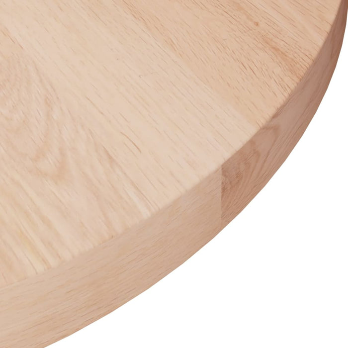Blat de masă rotund, Ø50x2,5 cm, lemn masiv stejar netratat - WALTI WALTI