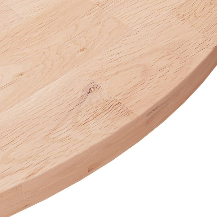 Blat de masă rotund, Ø70x2,5 cm, lemn masiv stejar netratat - WALTI WALTI