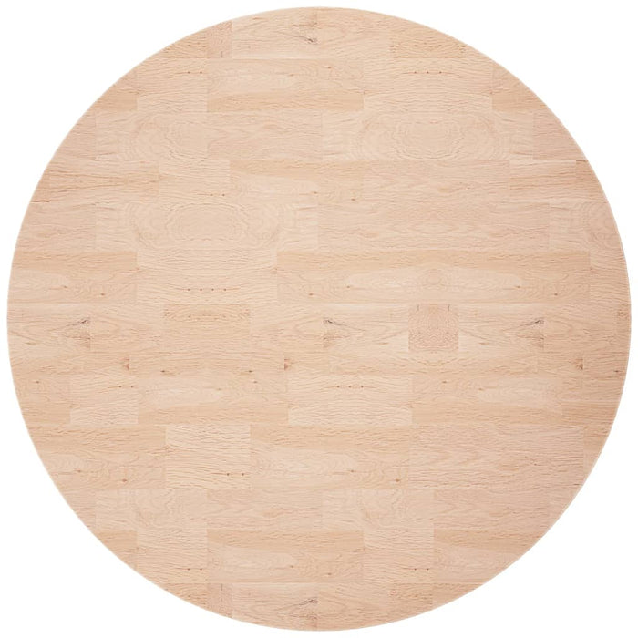 Blat de masă rotund, Ø80x2,5 cm, lemn masiv stejar netratat - WALTI WALTI