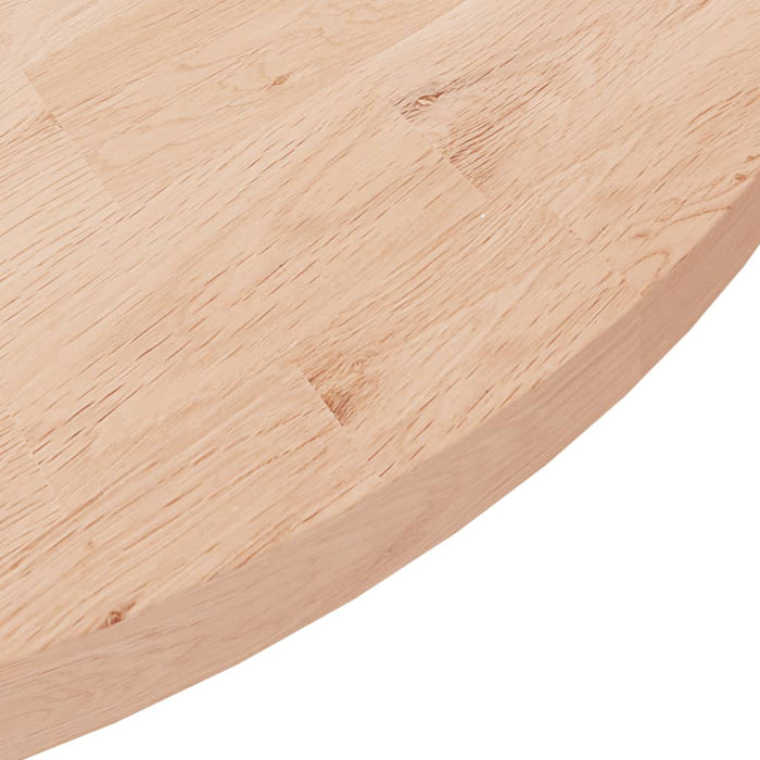 Blat de masă rotund, Ø90x2,5 cm, lemn masiv stejar netratat - WALTI WALTI