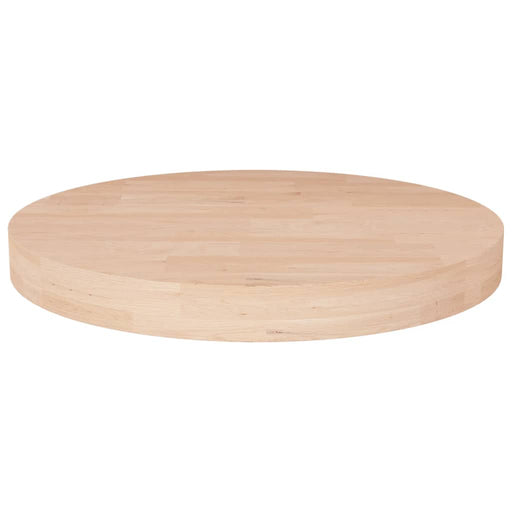 Blat de masă rotund, Ø40x4 cm, lemn masiv stejar netratat - WALTI WALTI