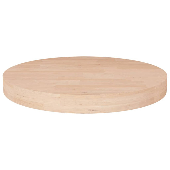Blat de masă rotund, Ø40x4 cm, lemn masiv stejar netratat - WALTI WALTI