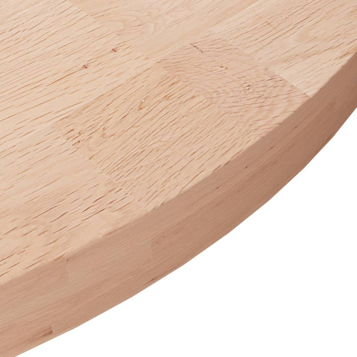 Blat de masă rotund, Ø70x4 cm, lemn masiv stejar netratat - WALTI WALTI