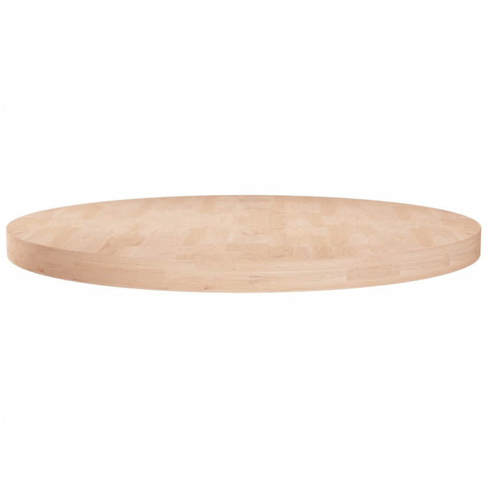Blat de masă rotund, Ø80x4 cm, lemn masiv stejar netratat - WALTI WALTI