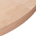 Blat de masă rotund, Ø80x4 cm, lemn masiv stejar netratat - WALTI WALTI