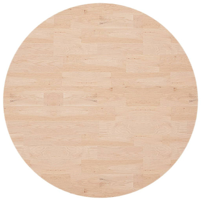 Blat de masă rotund, Ø90x4 cm, lemn masiv stejar netratat - WALTI WALTI