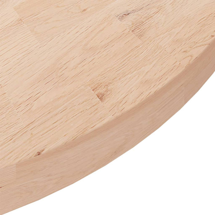 Blat de masă rotund, Ø90x4 cm, lemn masiv stejar netratat - WALTI WALTI