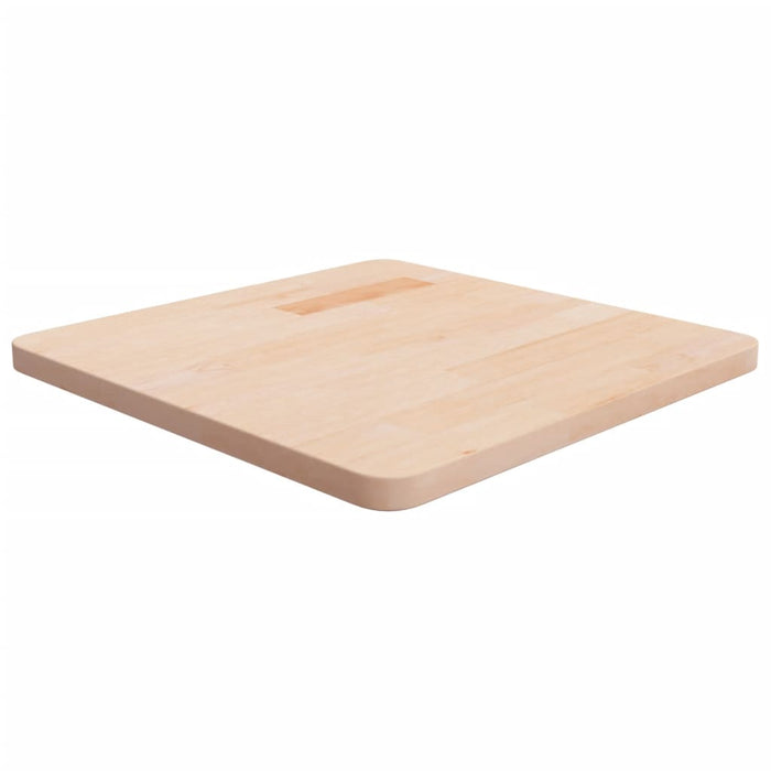 Blat de masă pătrat, 50x50x2,5 cm, lemn masiv stejar netratat - WALTI WALTI
