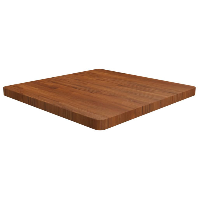 Blat de masă pătrat maro închis 70x70x4 cm lemn stejar tratat - WALTI WALTI