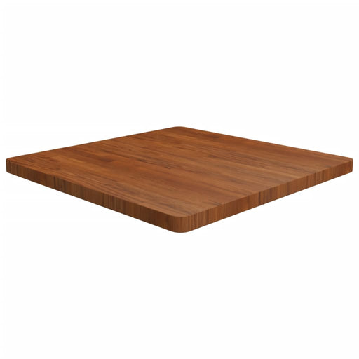 Blat de masă pătrat maro închis 80x80x4 cm lemn stejar tratat - WALTI WALTI