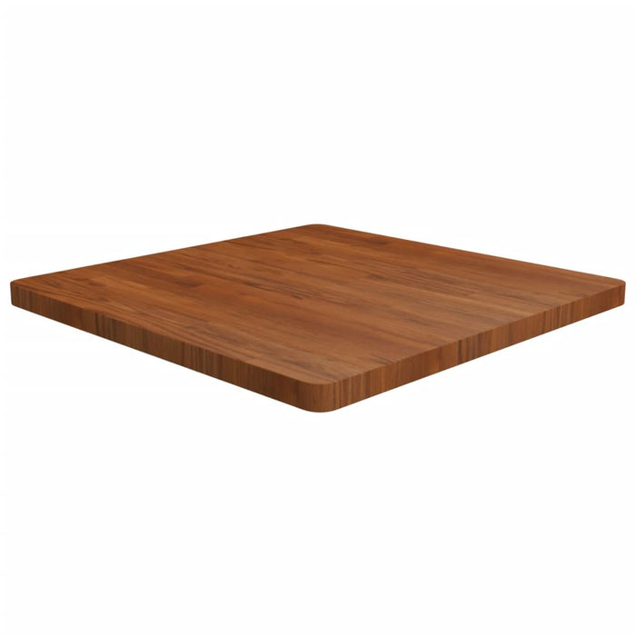 Blat de masă pătrat maro închis 80x80x4 cm lemn stejar tratat - WALTI WALTI