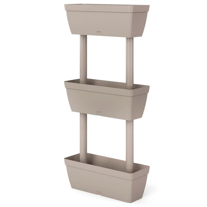 Jardinieră de grădină, 6 buc., gri taupe, 100 cm WALTI