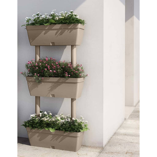 Jardinieră de grădină, 6 buc., gri taupe, 100 cm - WALTI WALTI