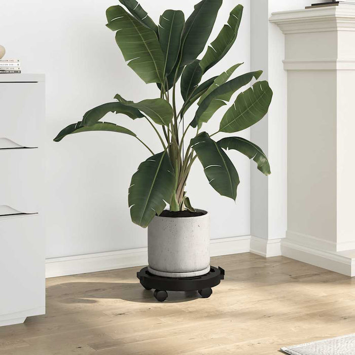 Cărucior pentru plante cu roți, diametru 30 cm, negru, 170 kg - WALTI WALTI