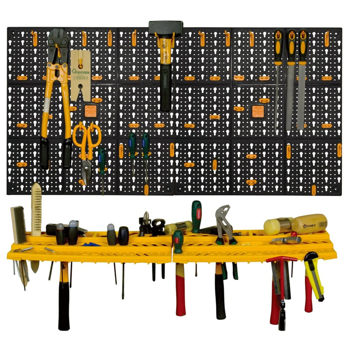 Perete pentru unelte, 500x1000 mm, 50 cârlige, PP - WALTI WALTI