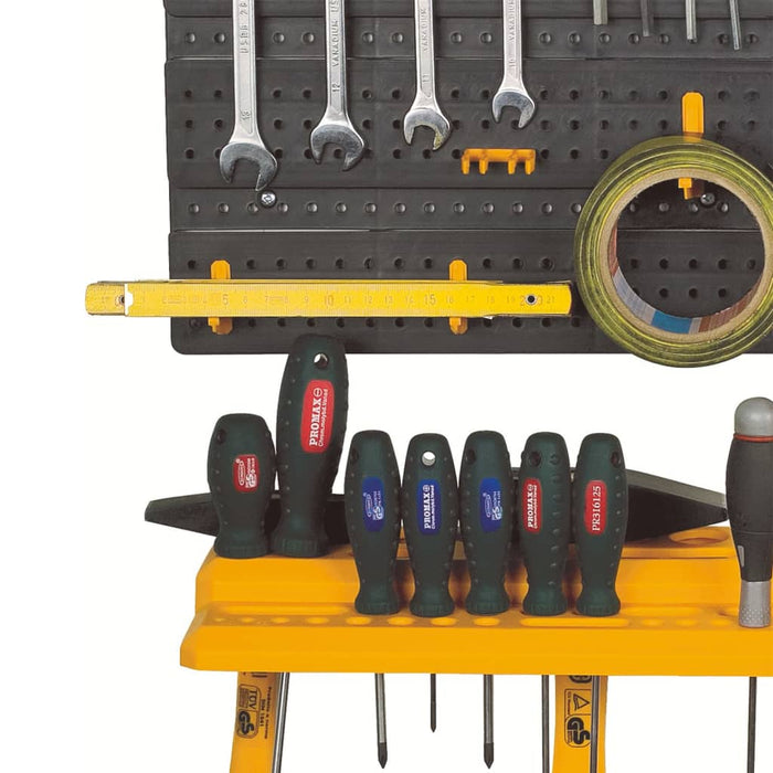 Perete pentru scule, 646x385 mm, 26 suporturi pentru scule, PP WALTI