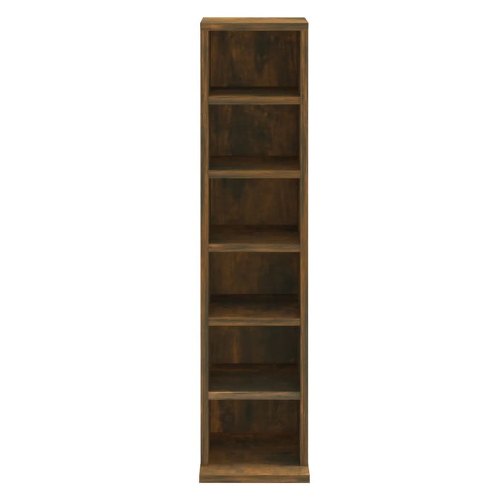 Dulap CD-uri, stejar fumuriu, 21x20x88 cm, lemn prelucrat - WALTI WALTI