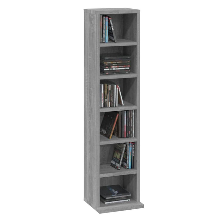 Dulap CD-uri, sonoma gri, 21x20x88 cm, lemn prelucrat - WALTI WALTI
