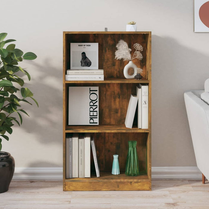 Bibliotecă, stejar fumuriu, 60x24x109 cm, lemn prelucrat - WALTI WALTI