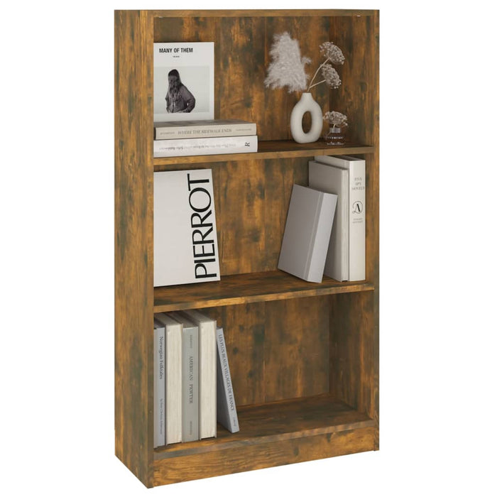 Bibliotecă, stejar fumuriu, 60x24x109 cm, lemn prelucrat - WALTI WALTI