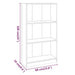 Bibliotecă, stejar fumuriu, 60x24x109 cm, lemn prelucrat - WALTI WALTI