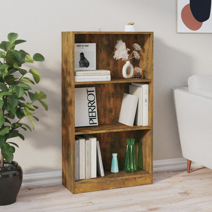 Bibliotecă, stejar fumuriu, 60x24x109 cm, lemn prelucrat - WALTI WALTI