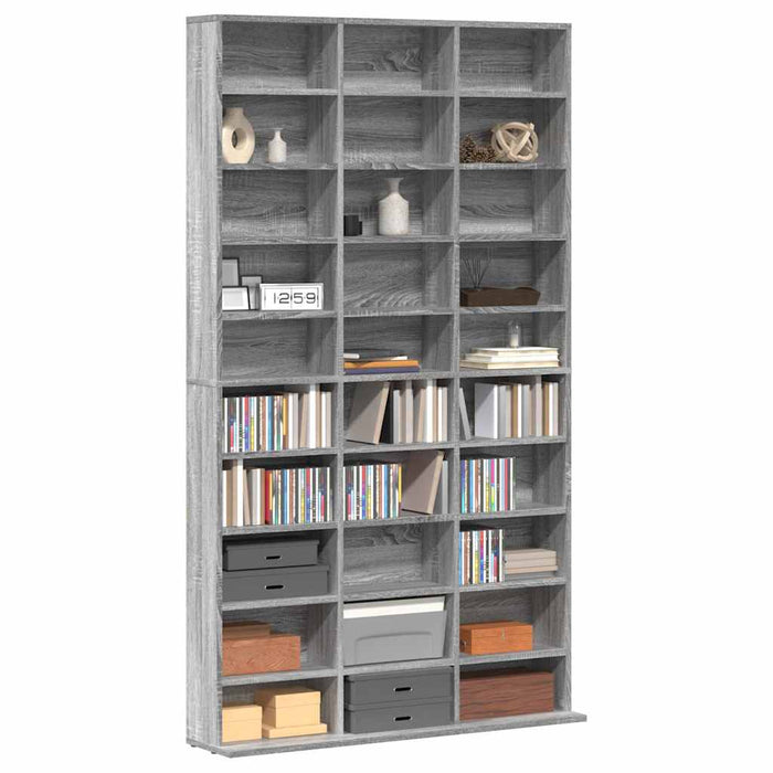 Dulap CD-uri, sonoma gri, 102x23x177,5 cm, lemn prelucrat WALTI