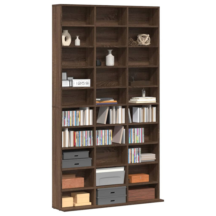 Dulap CD-uri, stejar maro, 102x23x177,5 cm, lemn prelucrat WALTI