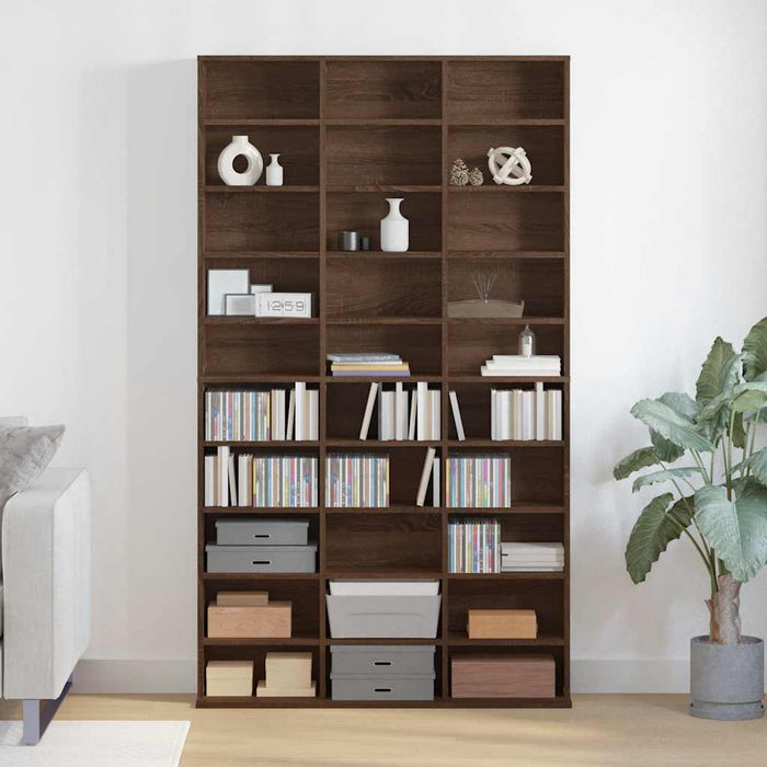 Dulap CD-uri, stejar maro, 102x23x177,5 cm, lemn prelucrat WALTI