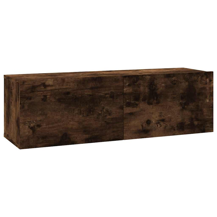 Comodă TV de perete, stejar afumat, 100x30x30 cm,lemn prelucrat - WALTI WALTI