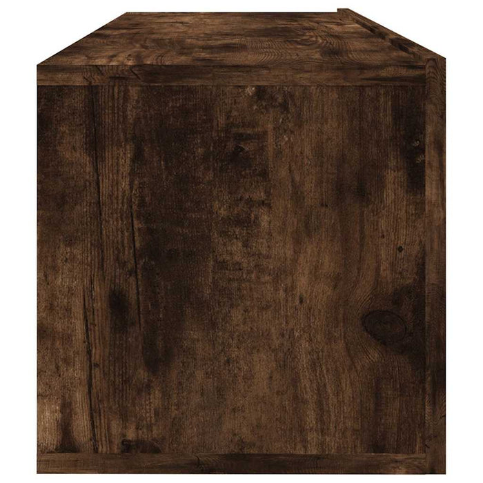 Comodă TV de perete, stejar afumat, 100x30x30 cm,lemn prelucrat - WALTI WALTI