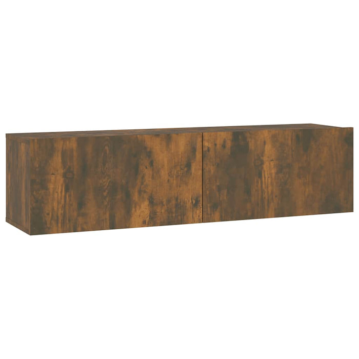 Comodă TV de perete stejar afumat 120x30x30 cm lemn compozit - WALTI WALTI
