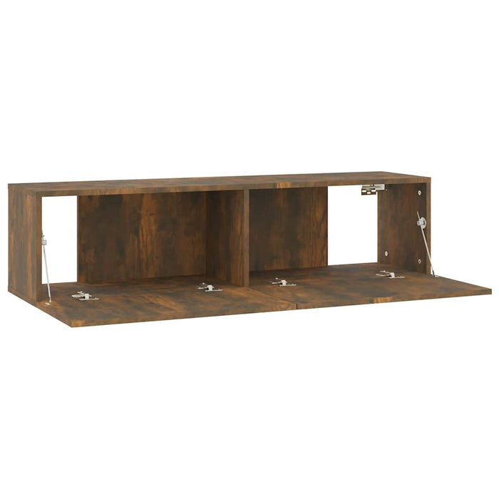 Comodă TV de perete stejar afumat 120x30x30 cm lemn compozit - WALTI WALTI